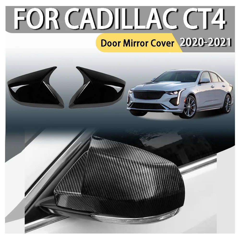 

Крышка дверного зеркала для Cadillac CT4 2020 2021, украшение автомобиля, накладка в стиле пасты, автомобильные аксессуары, Стайлинг автомобиля, АБС-пластик