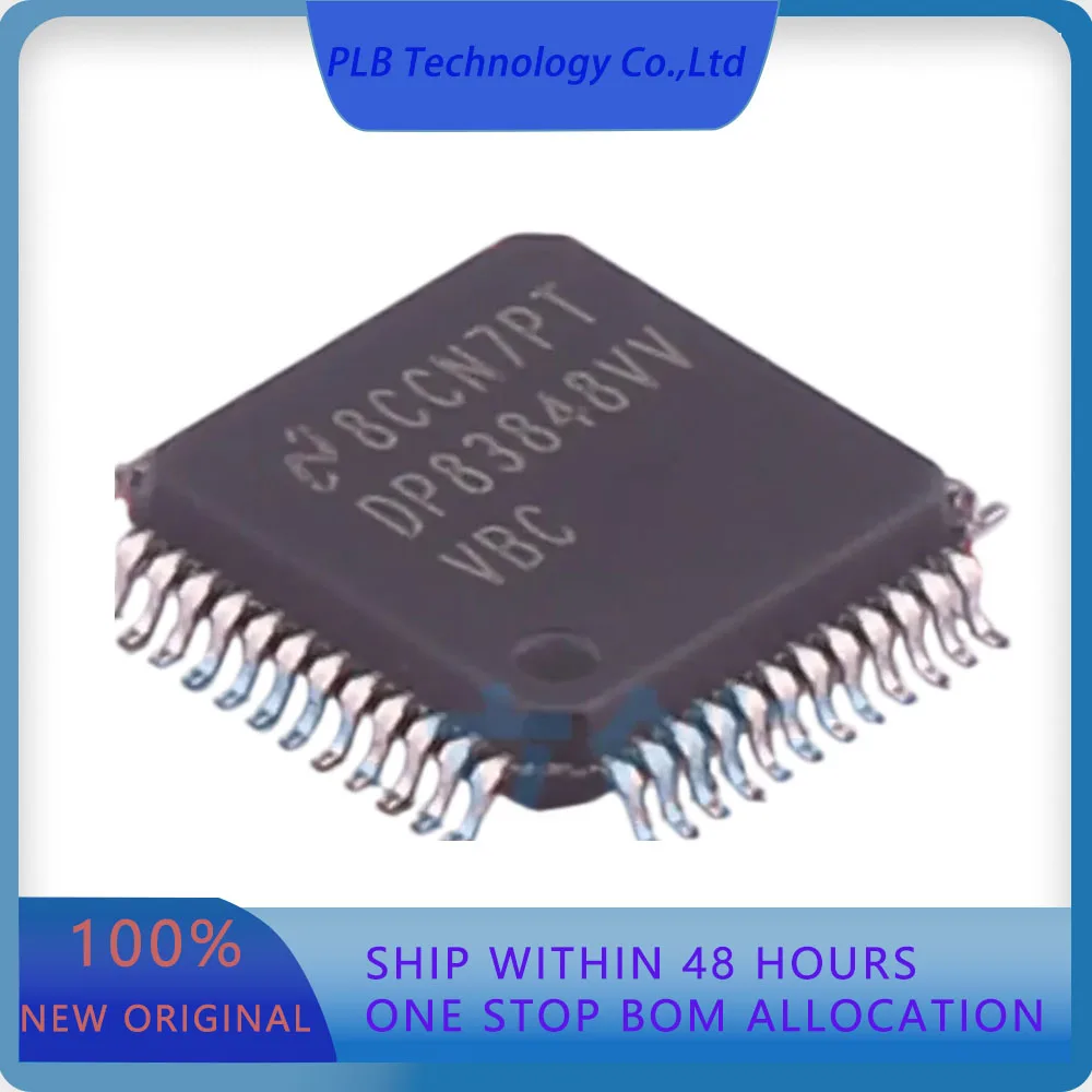 5PCS/LOT DP83848CVVX/NOPB DP83848  1 PHY Transceiver LQFP-48(7x7) Ethernet Transceivers Original Stock