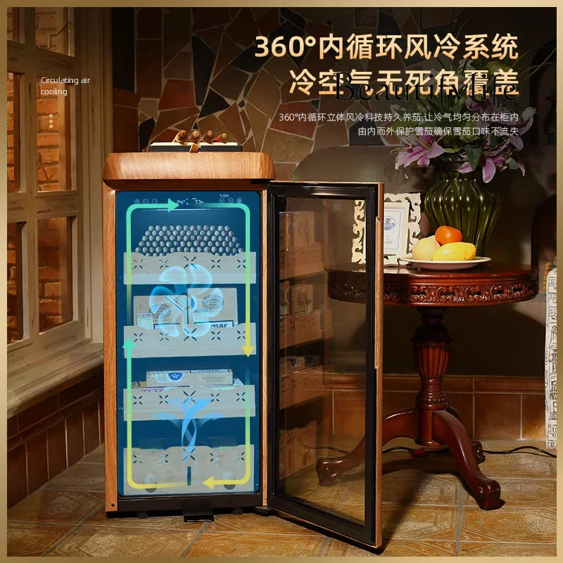 BQ Cigar Cabinet Constant Temperature And Humidity Red Wine Cigar Integrated Cabinet Cedar Wood Cold Storage Moisturizing Box