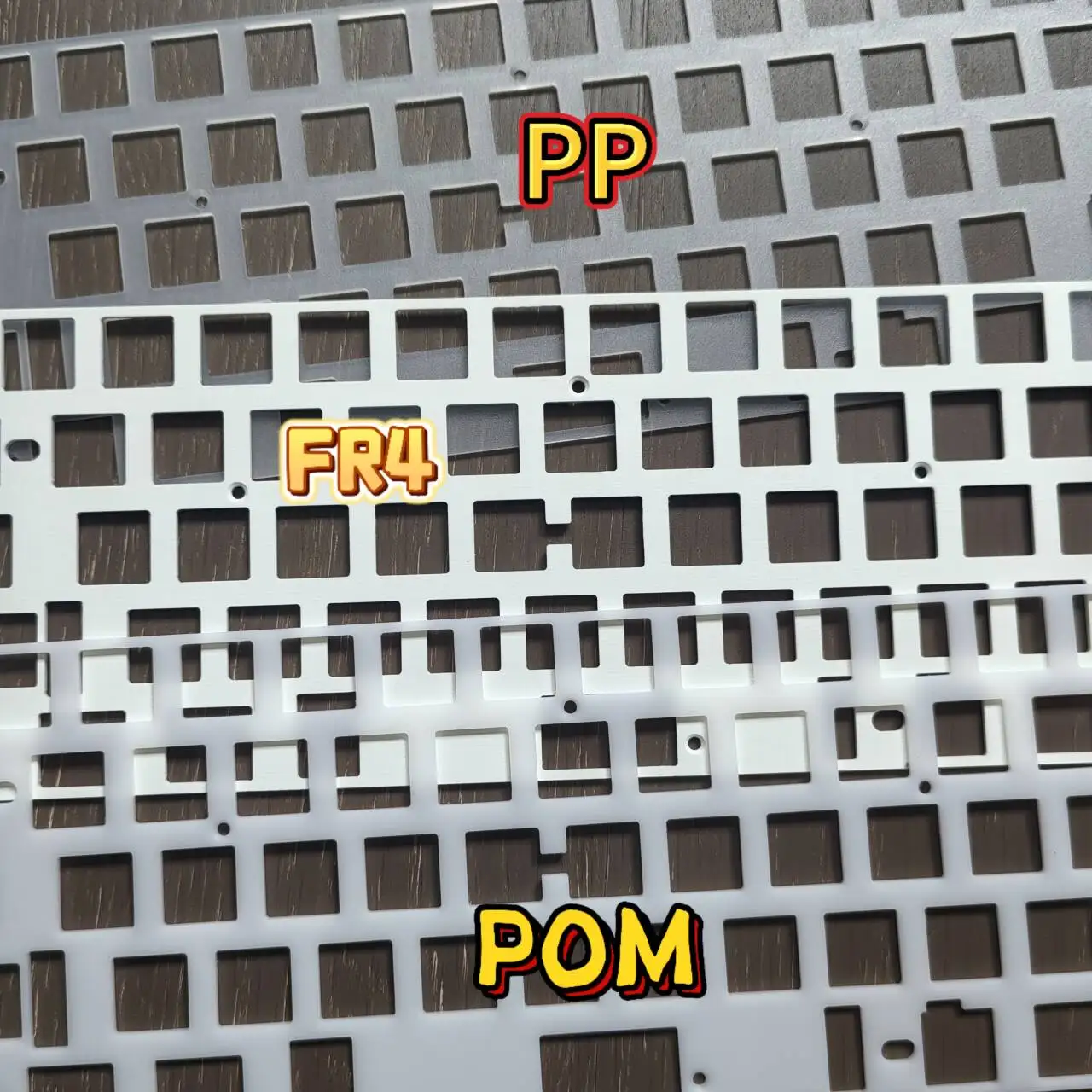 Galaxy80 mechanical Keyboard Plate FR4 Brass Aluminum CF PP POM  ( for Plate-mounted Stabilizer use )