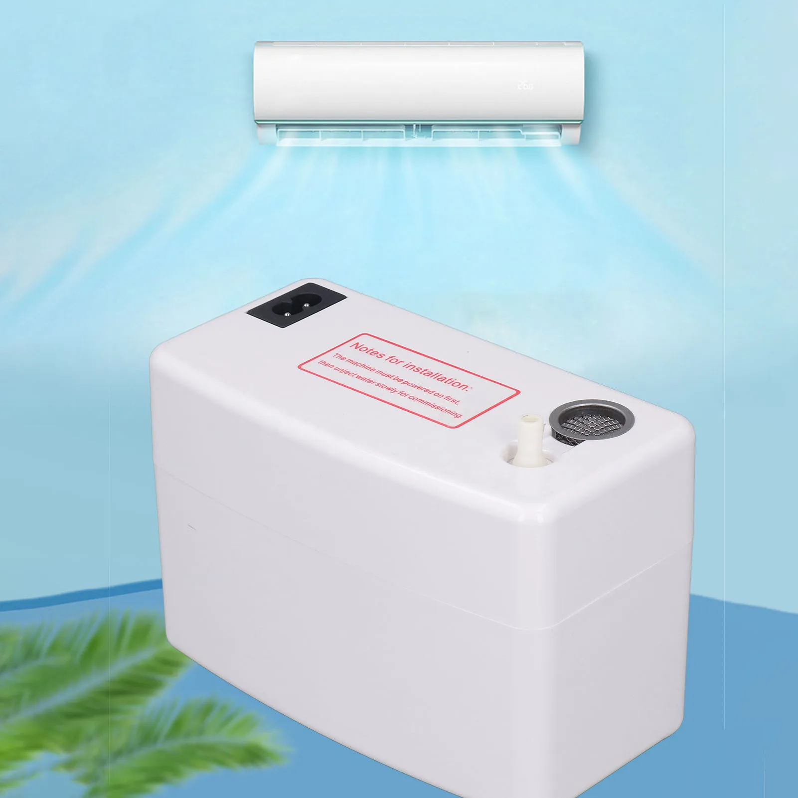 Condensate Pump 24L/h Air Conditioner Automatic Drain Pump AC with 200mL Water Storage Box