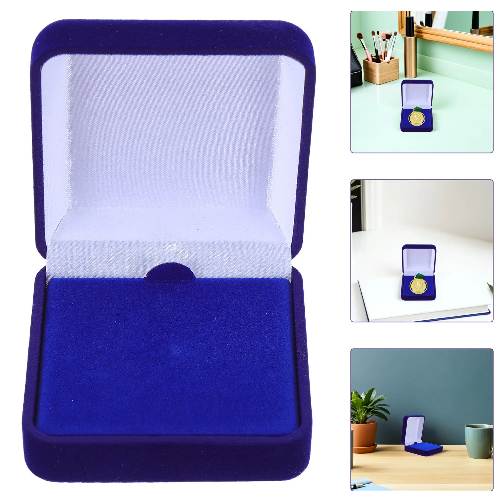

Medal Holder Display Case Soft Lining Challenge Coin Storage Pin Brooch Organizer Box for School Awards Jewelry Presentation