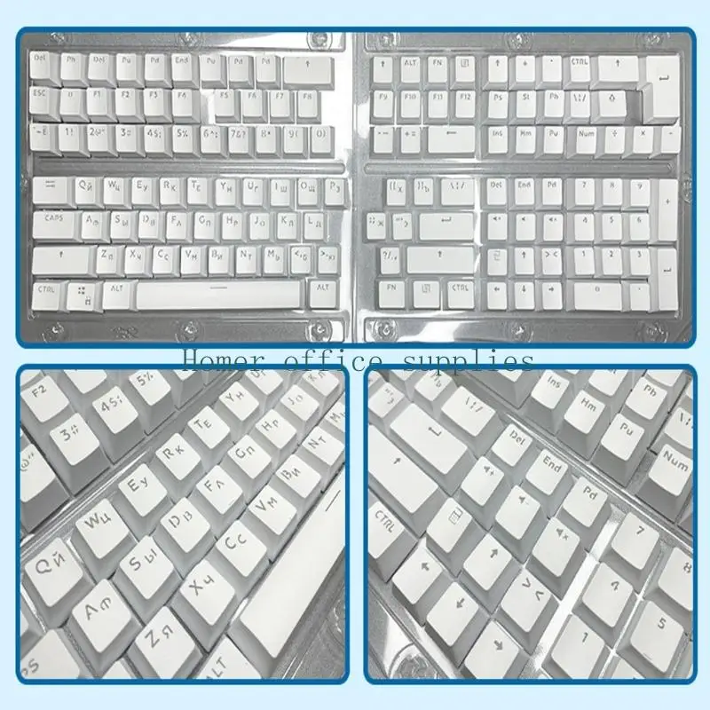 

K43B 104 клавиши ABS русские колпачки с подсветкой OEM профиль для механических клавиатур 61/64/68