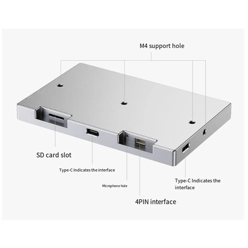 A19E-7 Inch IPS Display USB Chassis Secondary Screen RGB Atmosphere Screen 800X480 With Sound Pickup Function