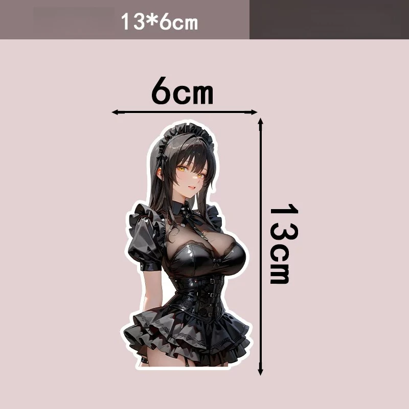 Dark Series Anime Girl Vinyl Car Decal Creative Personalized Sticker Waterproof Scratch Cover For Motorcycle Electric Vehicle