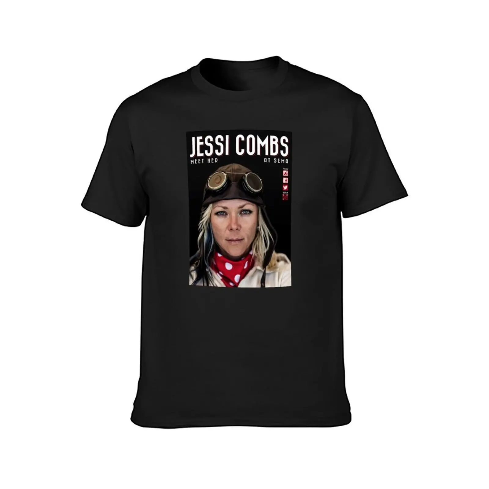 Jessi Combs Meet Her At Sema Cover T-Shirt plus sizes korean fashion vintage mens graphic t-shirts