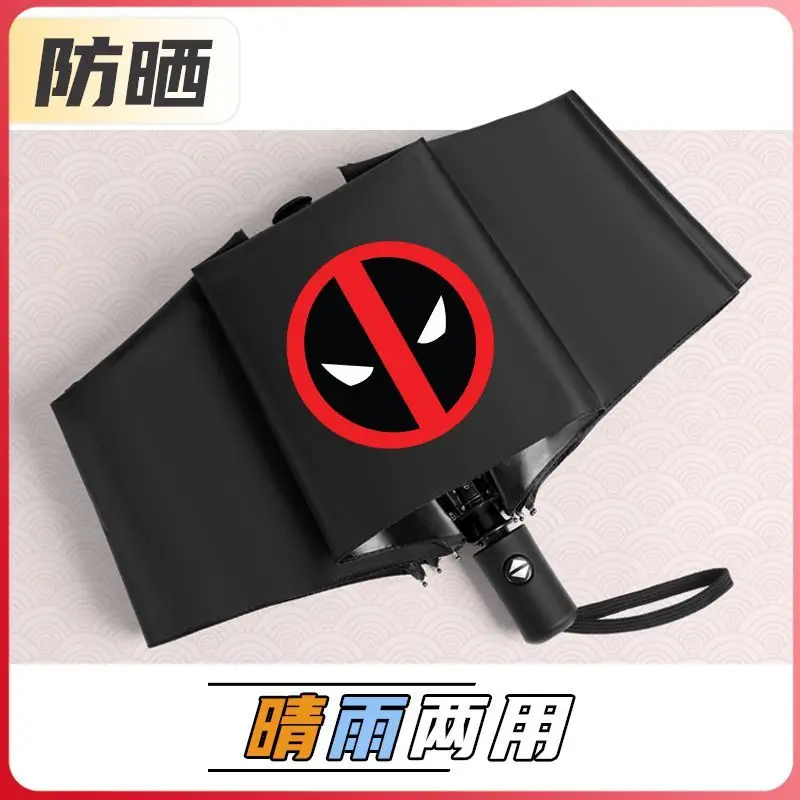 มาร์เวล ไอรอนแมน สไปเดอร์แมน เดดพูล กัปตันอเมริกา ร่มการ์ตูน สร้างสรรค์ หนุ่มหล่อ ร่มพับอัตโนมัติ ของขวัญ