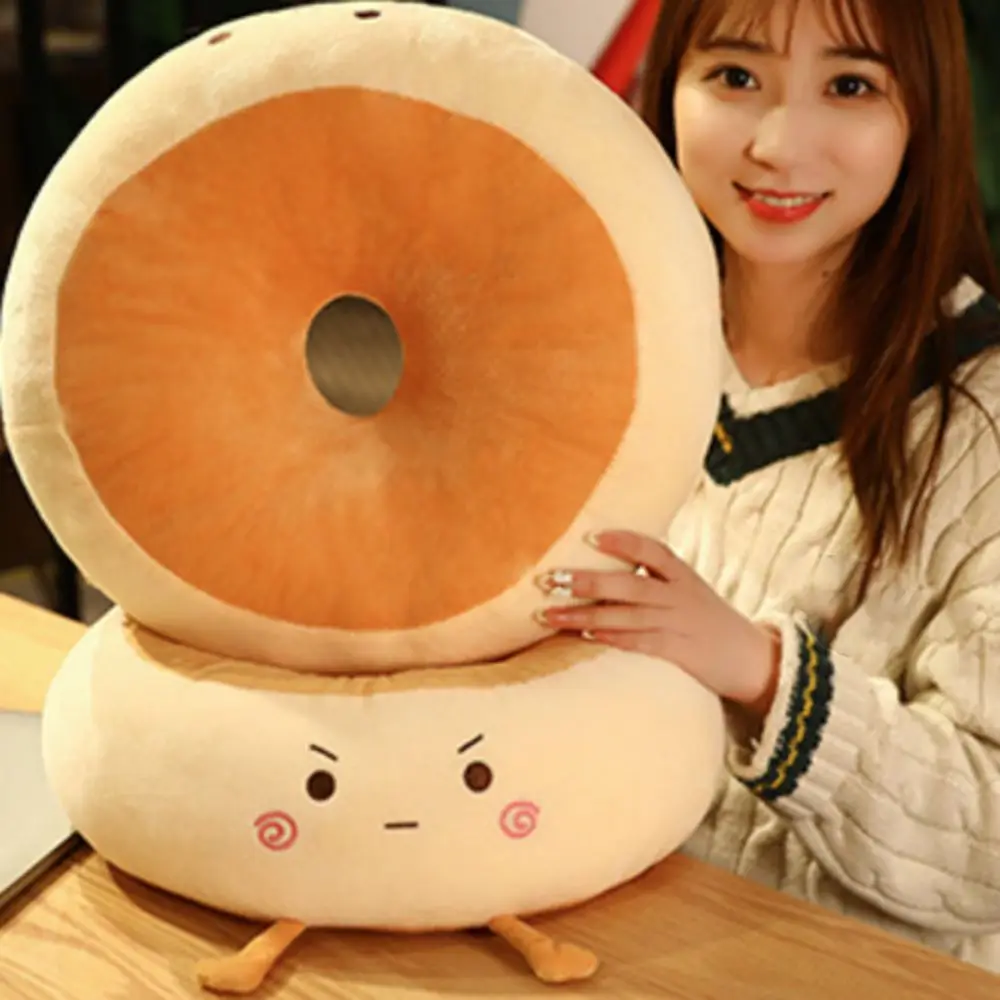 PP Cotton Bread Seat Cushion Round Soft Chair Cushion Thickened Beathable Doughnut Office Sitting Mat Office Worker