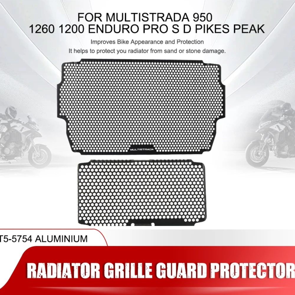 

For Ducati Multistrada 950 1260 1200 Enduro Pro S D Pikes Peak Motorcycle Radiator Guard Protector Grille Cover Oil Cooler Guard