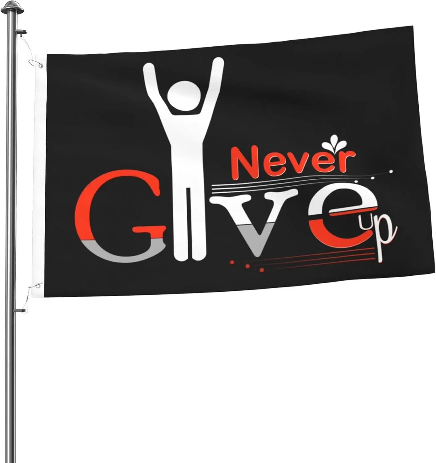 Flagicts 100% Polyester Never Give Up Flag