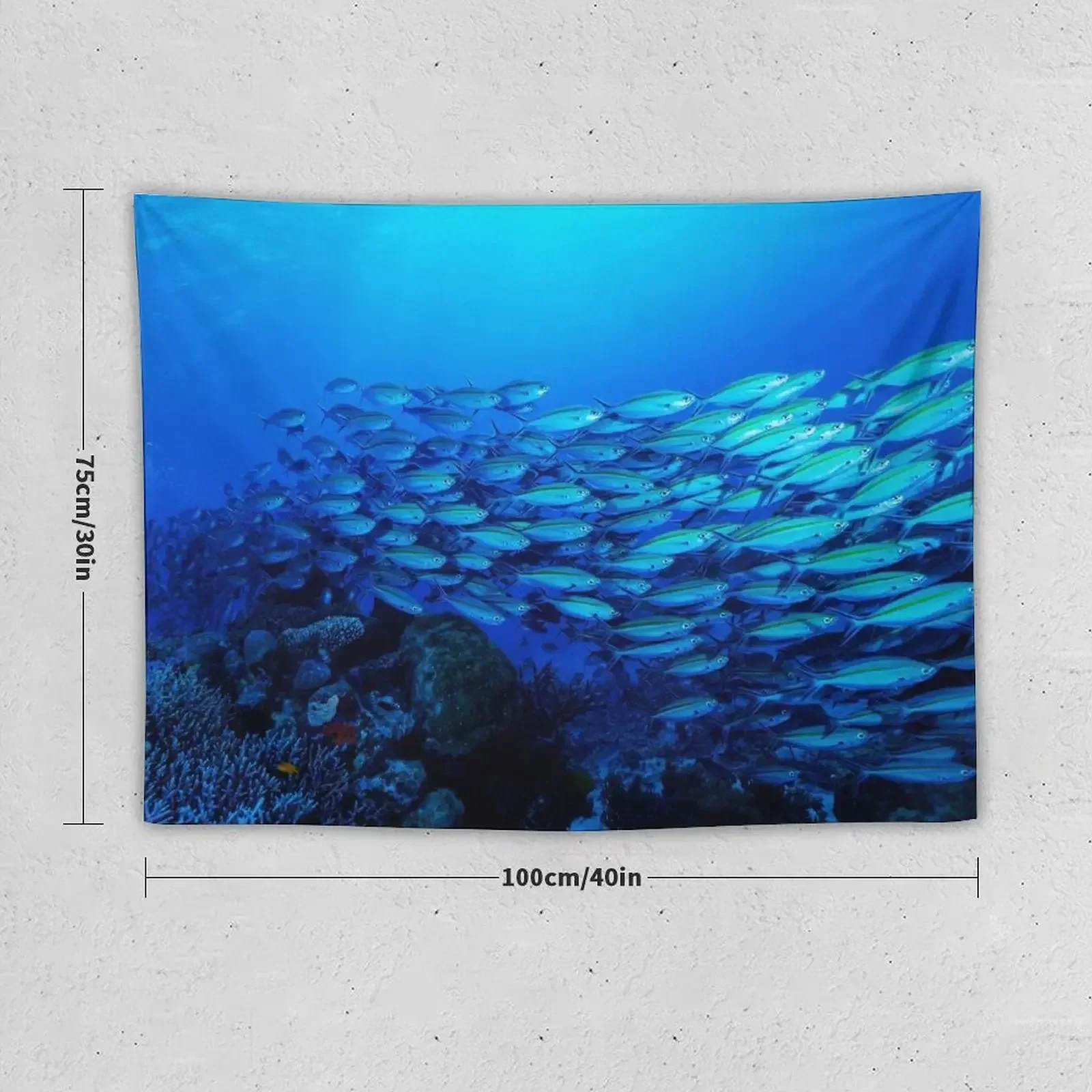 Tropical Fish on the Great Barrier Reef Tapestry Bedroom Deco Wallpaper Bedroom Wall Coverings Bed Room Decoration Tapestry