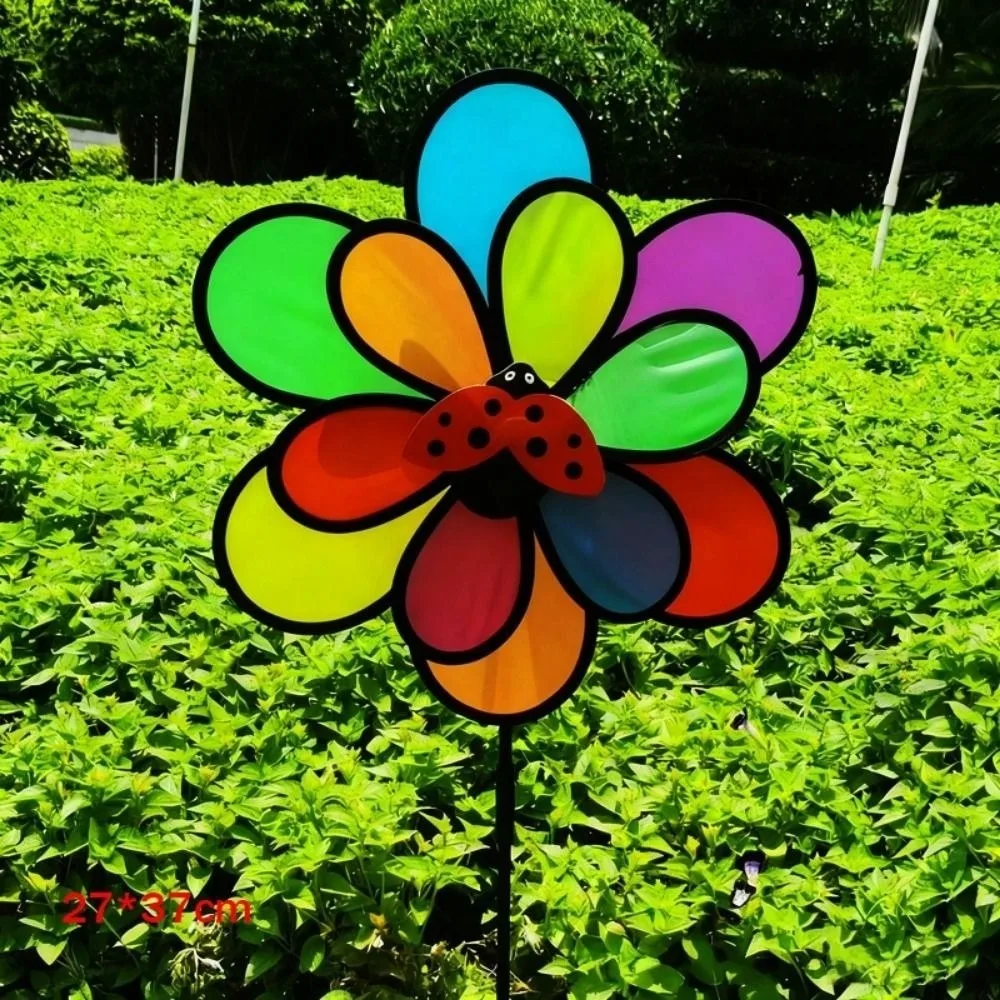 New Multistyles Sunflower Windmill PVC Diameter 35~40cm Rotating Sunflower Garden Yard Wind Spinner Outdoor Party Picnic Decor