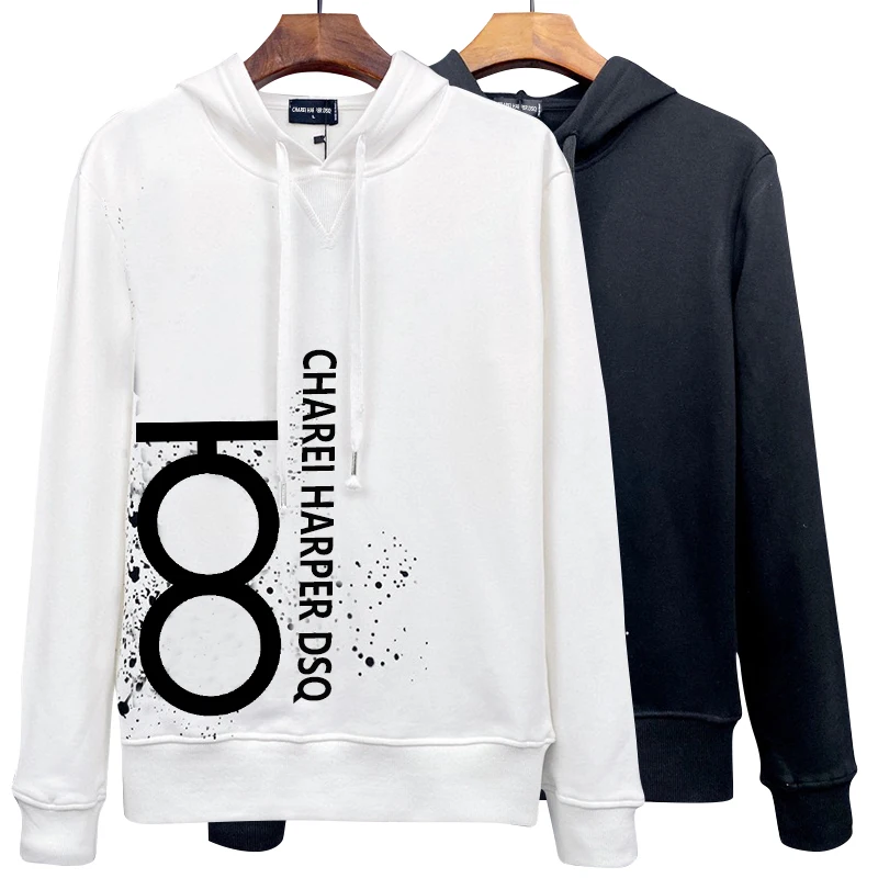 

charei harper dsq ds516 Couple hoodie new autumn and winter round neck long sleeve bottom shirt men's printed hoodie