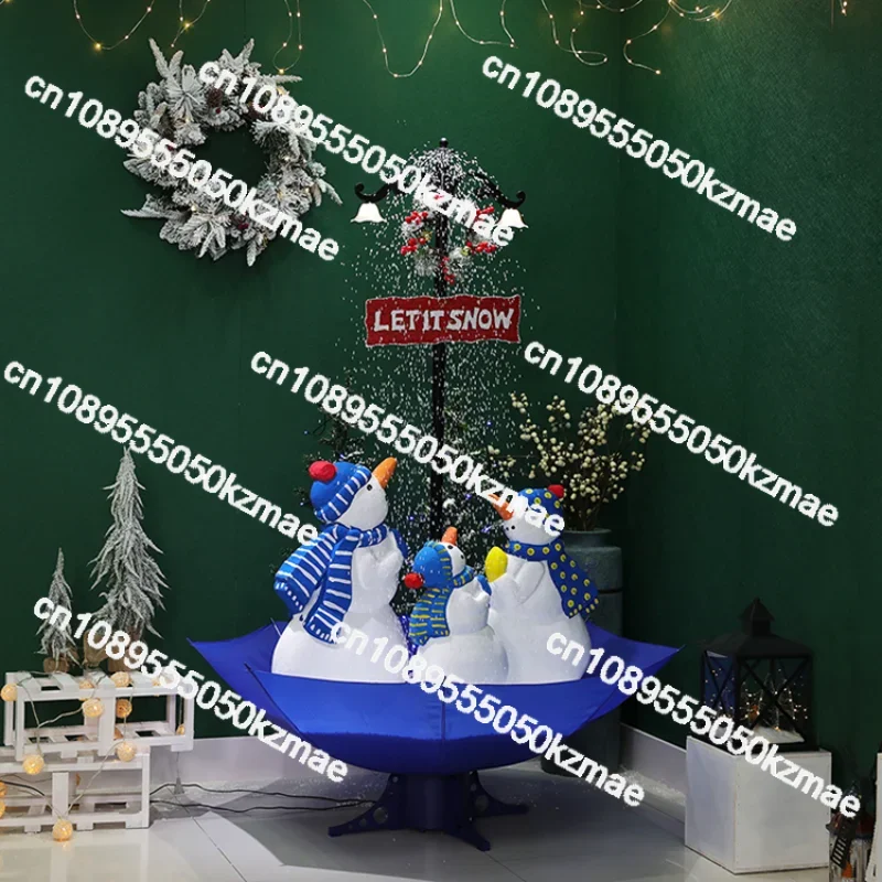 

5.5 Feet of Snow Lights Three Snowman Family Figure Arbol De Navidad Con Base De Paraguas