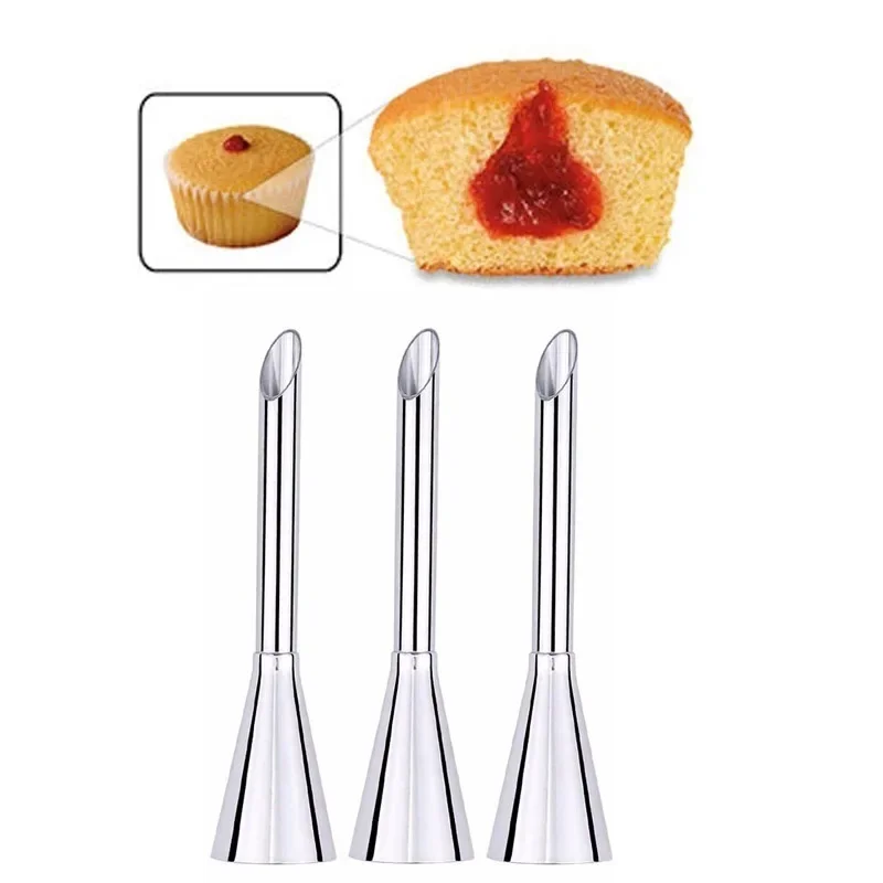 Cupcake Injector Pastry Syringe, Icing Piping Tips, Eclairs Puff Nozzles for Cakes Decorating, Confectionery Equipment Tools