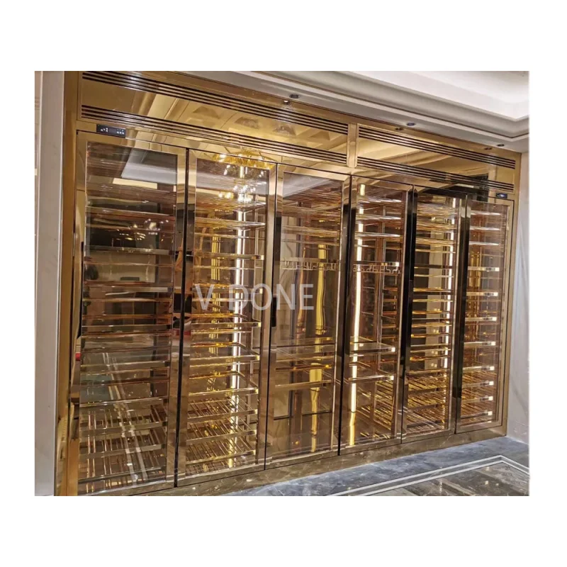 

Customize.LED Wine and Cigar Cooler Cabinet Stainless Steel Home Furniture Living Room and Home Bar Use