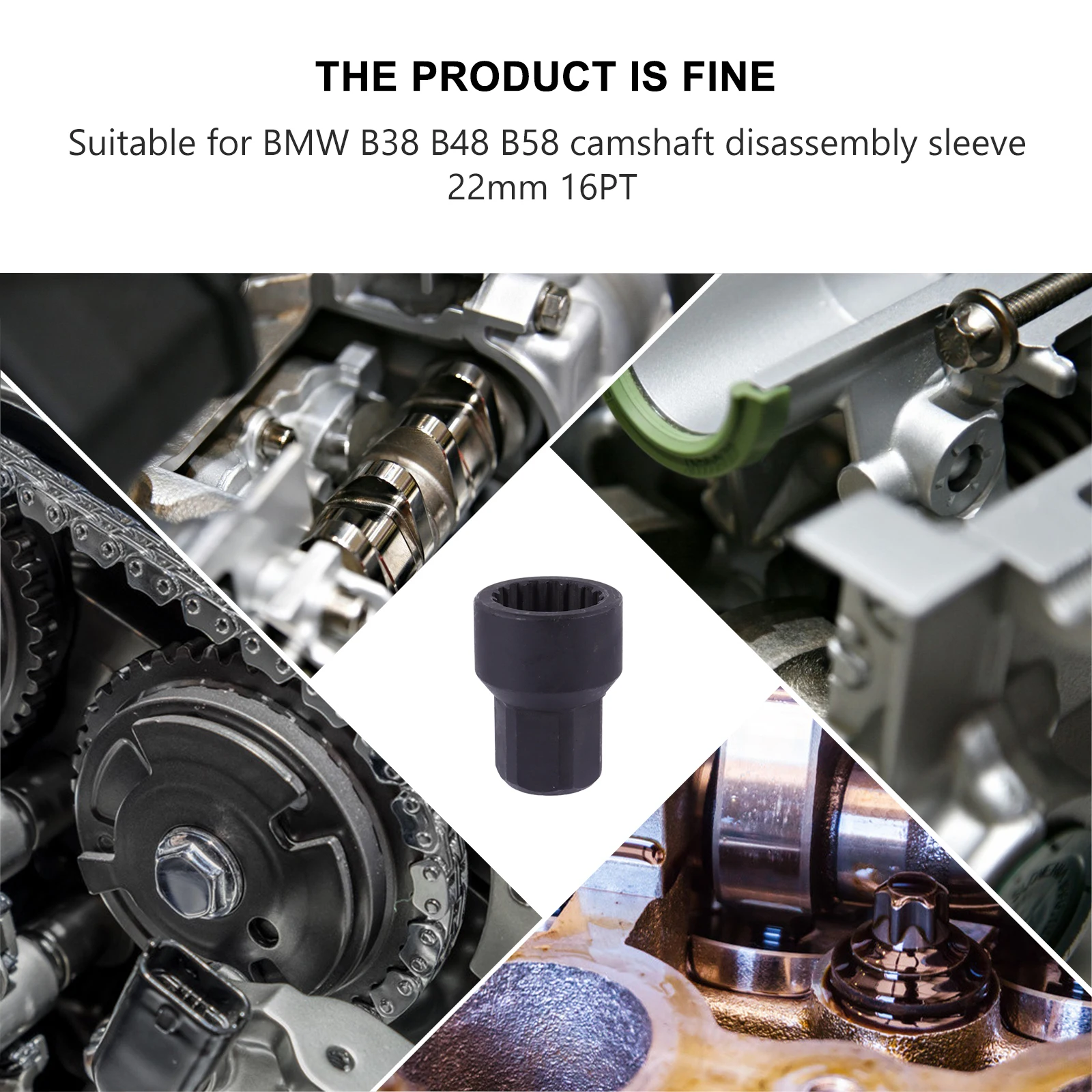 

1pc Steel Camshaft Sleeve Disassembly Socket For Car Maintenance Tool Auto Camshaft Remover Dismantling Tool Center