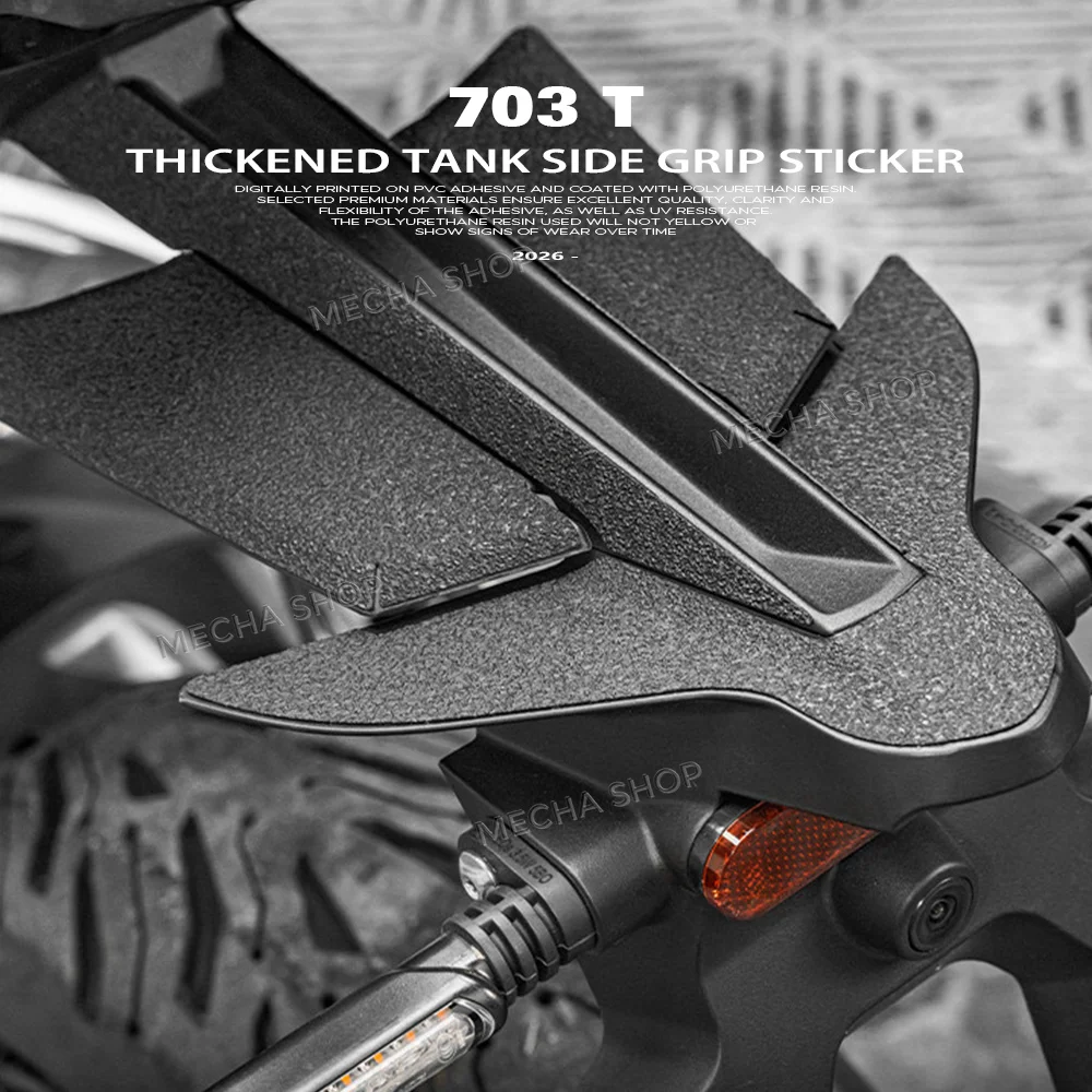 

For Zontes 703 T 2026 703T Tank Pad Protector Sticker Frosted Decals Gas Fuel Knee Grip Traction Accessories