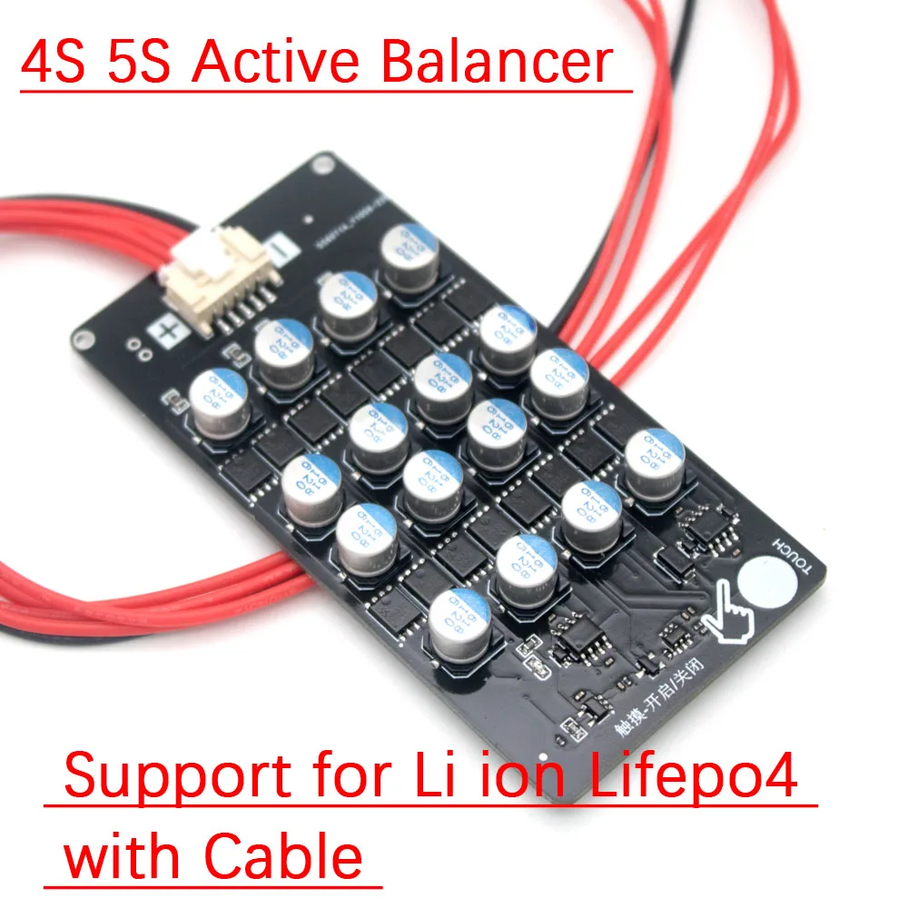 Balancer Ativo para Veículo Elétrico Transferência de Energia Bateria de Lítio Bms Balance Capacitivo Armazenamento rv 12v 4s 5a Lifepo4