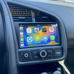 For Audi R8 Spyder Tony Stark Same Model Car GPS Navigation Auto Stereo HeadUnit Multimedia Player Radio Tape Recorder Music IPS