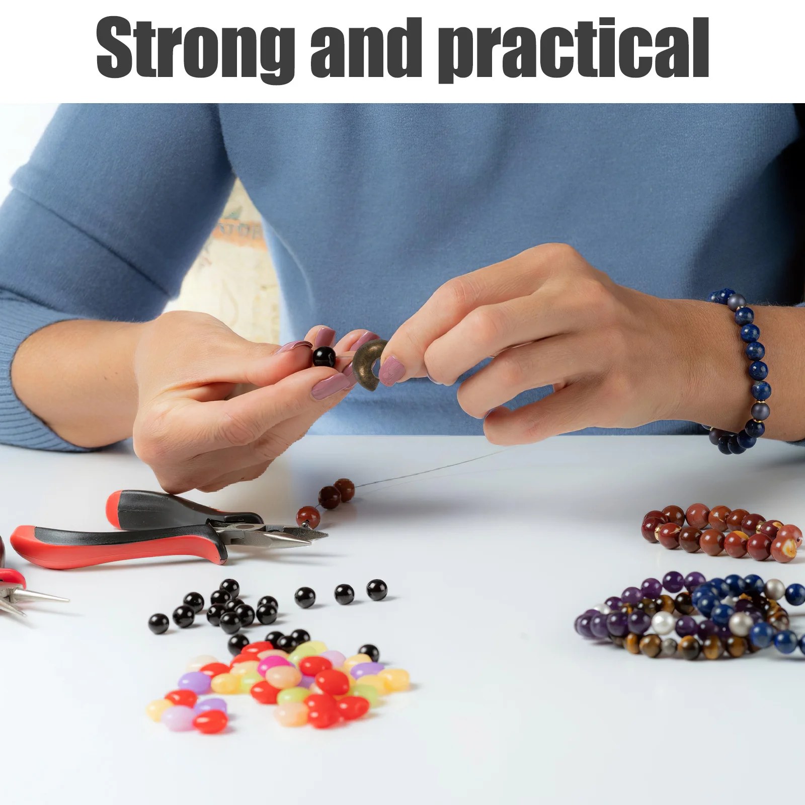 

300pcs Half Round Crimp Beads Metal Bead Crimp Covers Gold Silver Bronze C-Shaped End Caps For Jewelry Findings Beading Repair