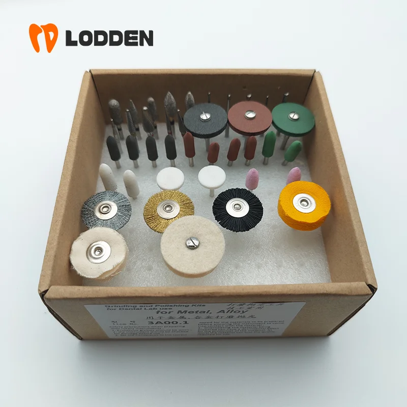 Schleif- und Polierset für Dentallabore für Metall, Acryl, Keramik, Zirkonoxid, Lithiumdisilikat mit Diamantbohrern und Gummirollen – Detail 7