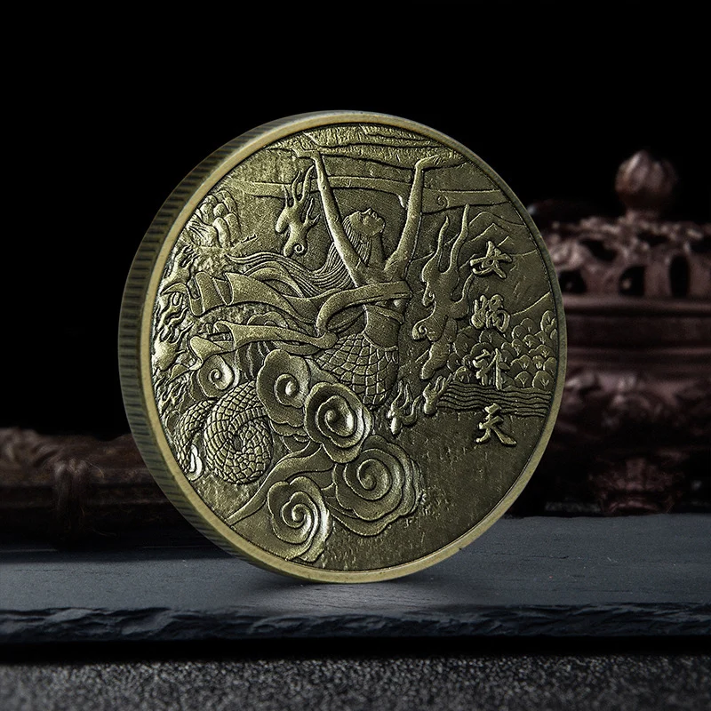 

Chinese Ancient Mythology and Legend 3D Bronze Nuwa Pangu Commemorative Coin