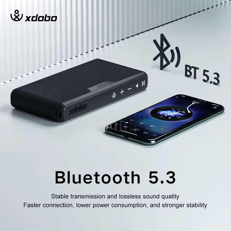 

XDOBO X8Air Portable Bluetooth Speaker 2.3CM Thickness Body 10W High-power TWS Immersive Surround Sound 2000mAh Small Subwoofer