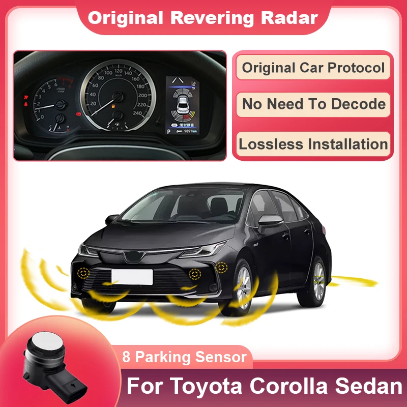 New!Original Car Parking Sensor Assistance Backup Radar Buzzer System For Toyota Corolla Sedan 2017 to 2024 Smart Car System