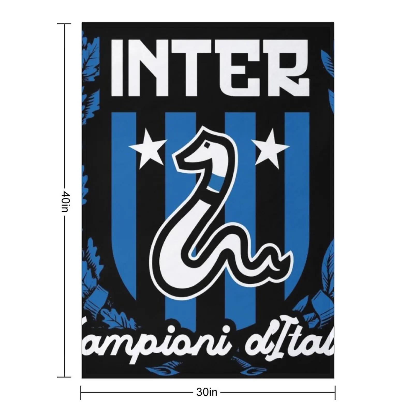 Inter Campioni d'Italia Throw Blanket Blankets Sofas Of Decoration Warm Sofa For Decorative Sofa Blankets