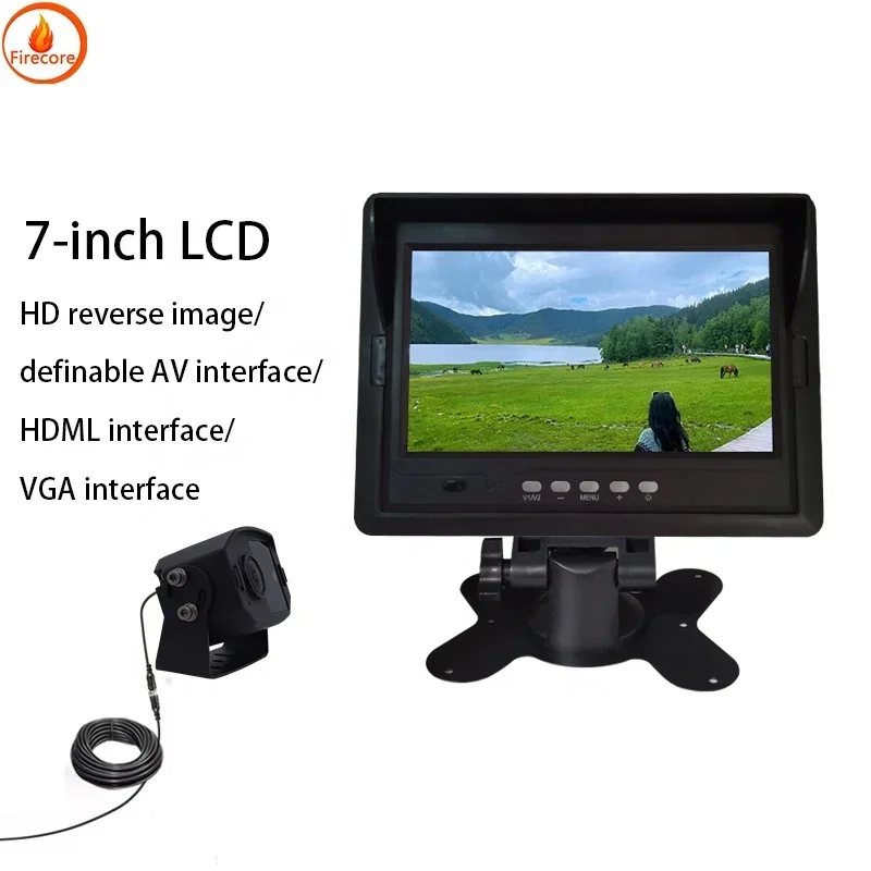 New Firecore HX-017 Car Monitor PORTABLE Reverse Engineering Vehicle Display HD Shockproof Wide Voltage Manufacturer Direct Sale