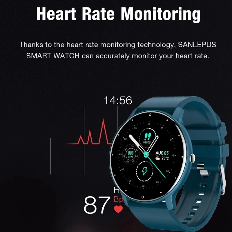 LIGE 2022 Fashion Smart Watch Ladies Heart Rate Blood Pressure Multifunctional Sport Watch Men Woman Waterproof Smartwatch Women