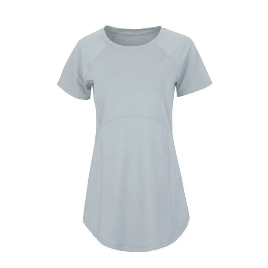 

Women's Yoga T-Shirt Quick-Drying Summer Sports Top Short Sleeve Mid-Length Shark Pants Matching Thin Fitness Clothing