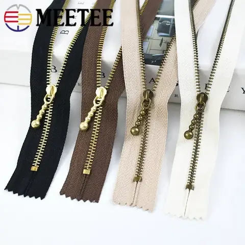 가방용 폐쇄 엔드 자동 잠금 지퍼, 의류 지퍼 수리, DIY 재봉 액세서리, 10, 20, 30, 40cm, 3 # 금속 지퍼