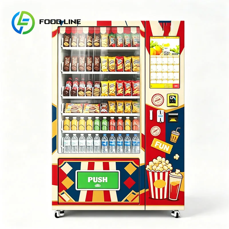 Vending Machine Snacks Food Vending Machine Snack Vending Machine Protein Bars Crackers Nuts Candy Juice Bottles Customized