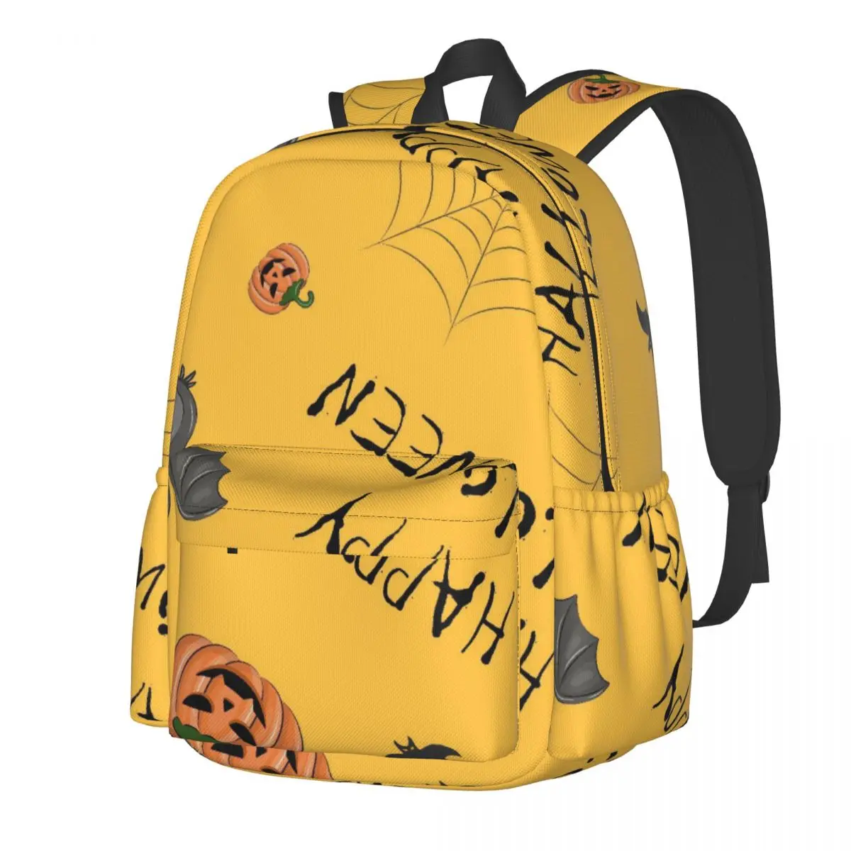 

Happy Halloween Print Large Capacity Student Backpack Casual Fashion School Bag Travel Rucksack Daypack For Men Women