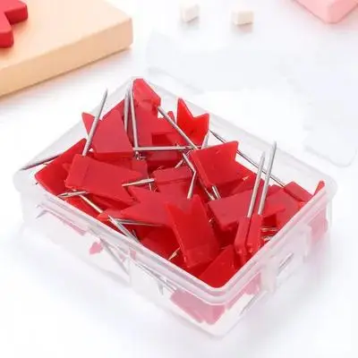 50 Pcs Bulletin Board Pushpin Cork Accessories Drawing Boards Pins Flag Thumb Pushpins
