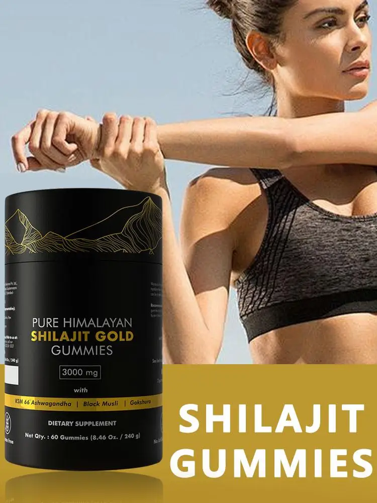 

BIYODE Shilajit 100% Pure Himalayan Amino Acid Gold Gummies Improve Body Immunity, Keep Body Energetic Relieve Sports Fatigue