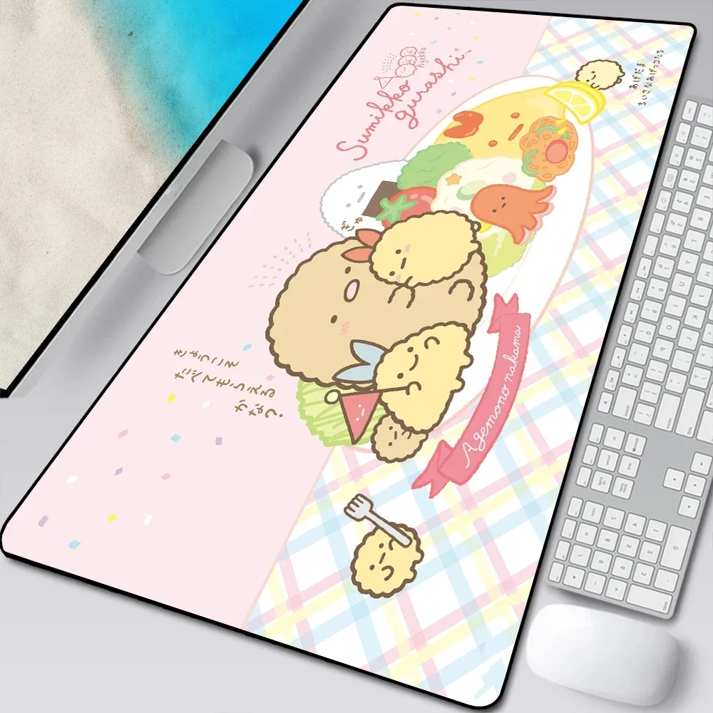 Kawaii Cartoon Pink Sumikko Gurashi Mouse Pad Anime Gabinete Gamer Table Gaming Accessories Ковер Keyboard Desk Mat LOL Mousepad