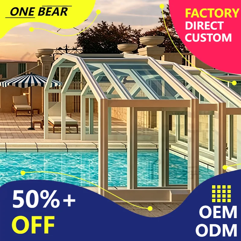 Any Size Custom Court Dedicated Aluminum Telescopic Pool Cover Versatile Match Cold Prevent Heat Isolate Rural Villa Outdoor Poo