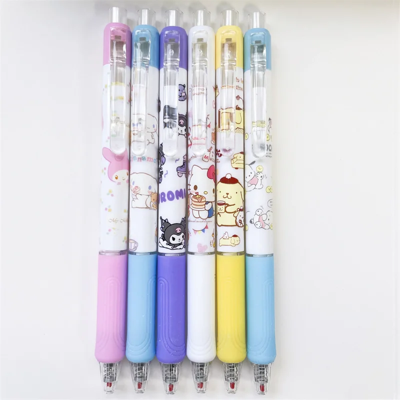 36 pcs/lot Sanrio Kawaii Animal Erasable Press Gel Pen Cute 0.5mm Blue Ink Neutral Pens Promotional Gift Office School Supplies