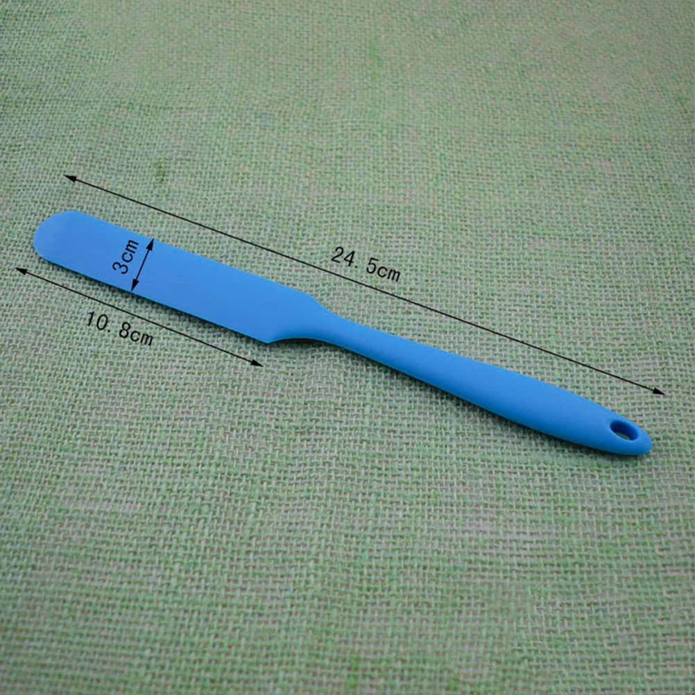 

Silicone Spatula Cake Scraper Blue Baking Cooking Tool Pancake Flipper Kitchenware Lightweight Handle Food Grade Easy Clean