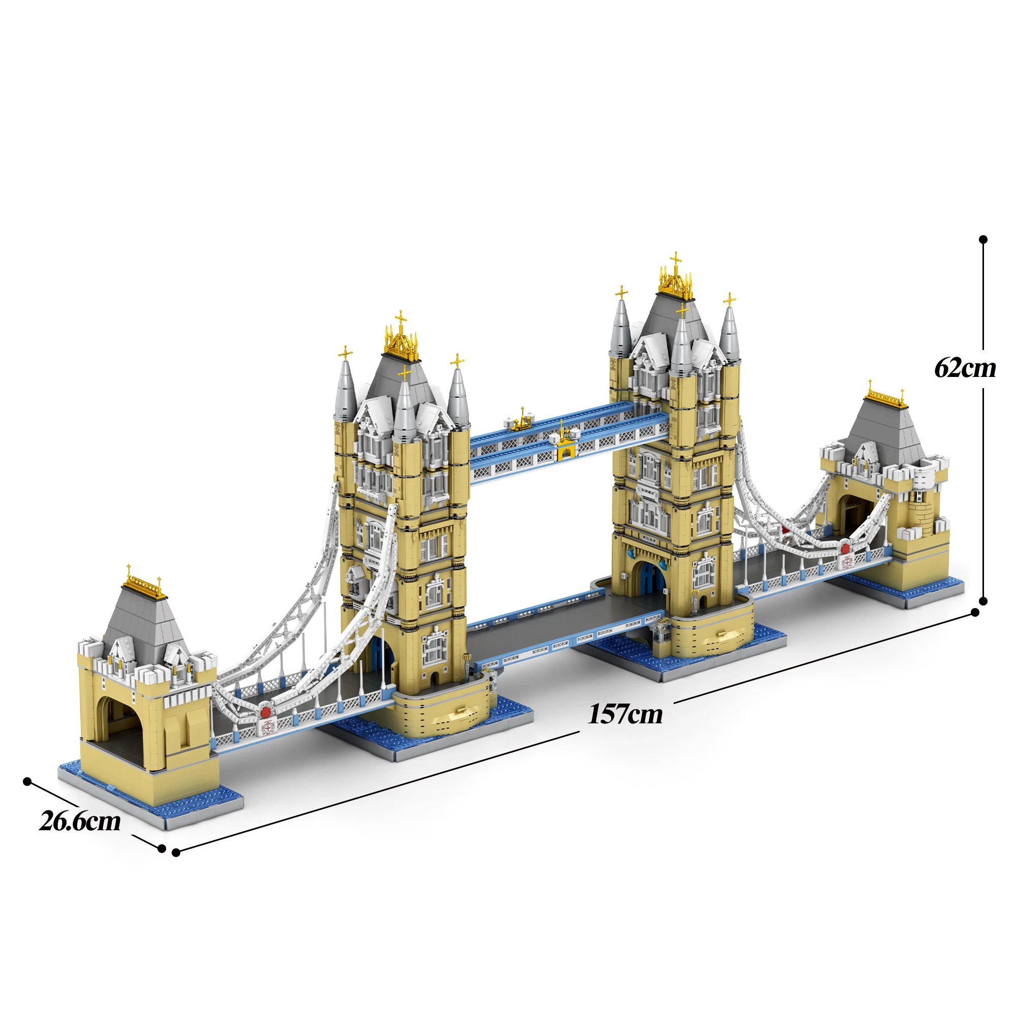 

1:145 Scale Large London Tower Bridge Building Blocks Bascule Bridge Model Collectible Ornament Holiday Gift For Adults Boys