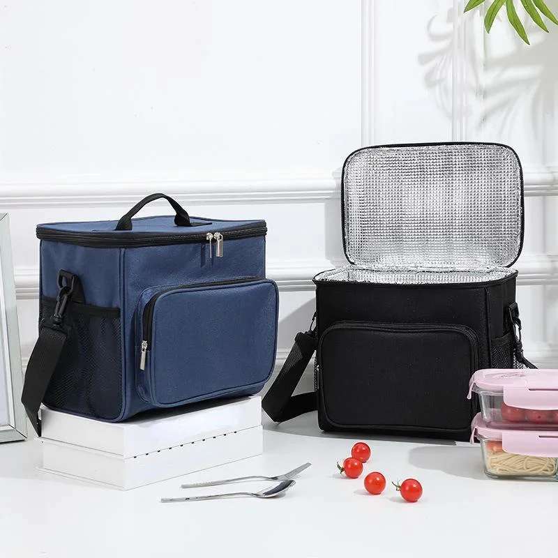 Crossbody Lunch Bag Portable Outdoor Picnic Bag Thermal Insulation Large Capacity Ice Bags Lunch Box Ice Storage Shoulder Bags