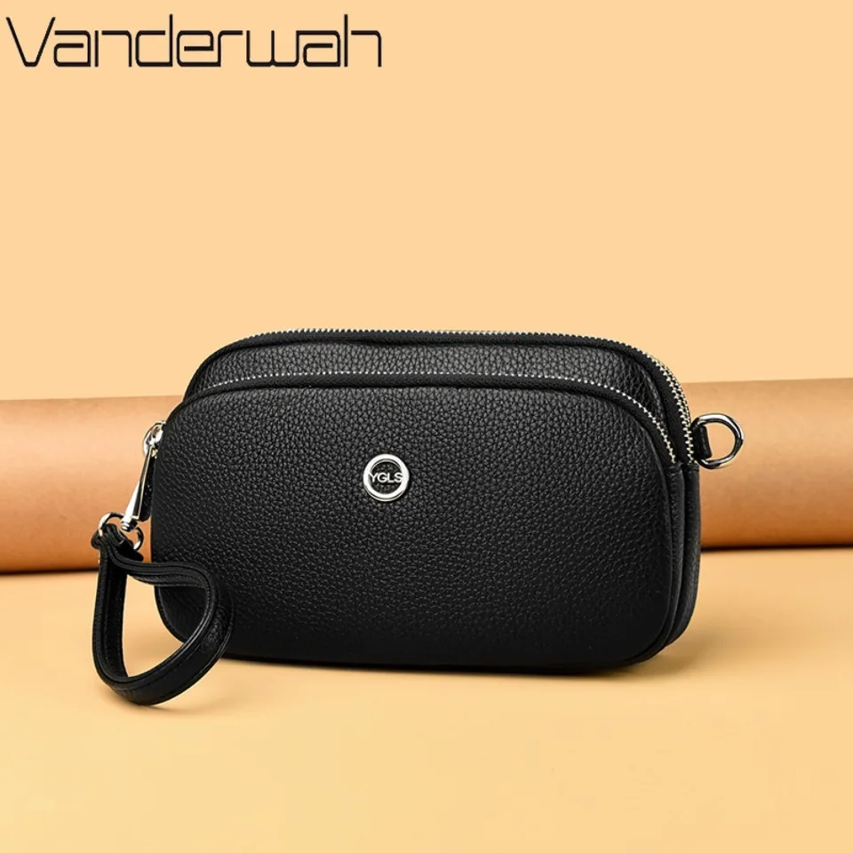 

Модная кожаная сумка через плечо для женщин, повседневная универсальная мягкая сумка для телефона на одно плечо, с застежкой-молнией, в стиле хобо