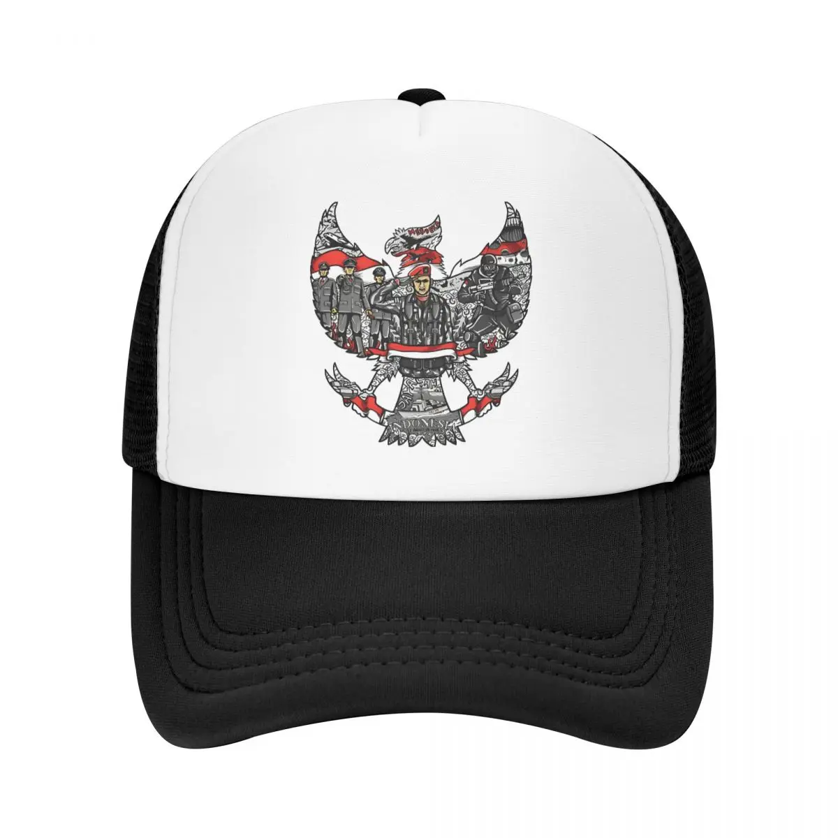

Garuda Pancasila Military Trucker Caps Adult Popular Hat Trucker Worker Cap Sun Hats Snapback Caps Mesh Baseball Caps Summer