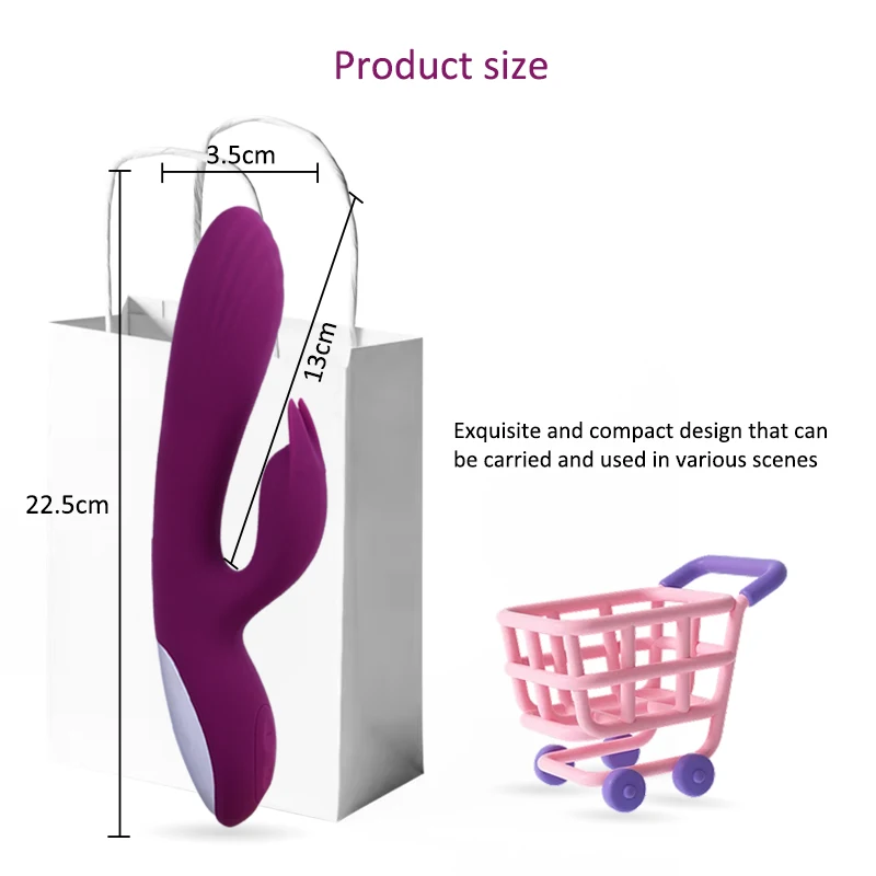 Vibromasseur point G lapin pour femme, clitoris, continents, touristes, stimulateur vaginal, masseur vaginal, mastjaune, gode pour adulte, jouets sexy, 2 en 1