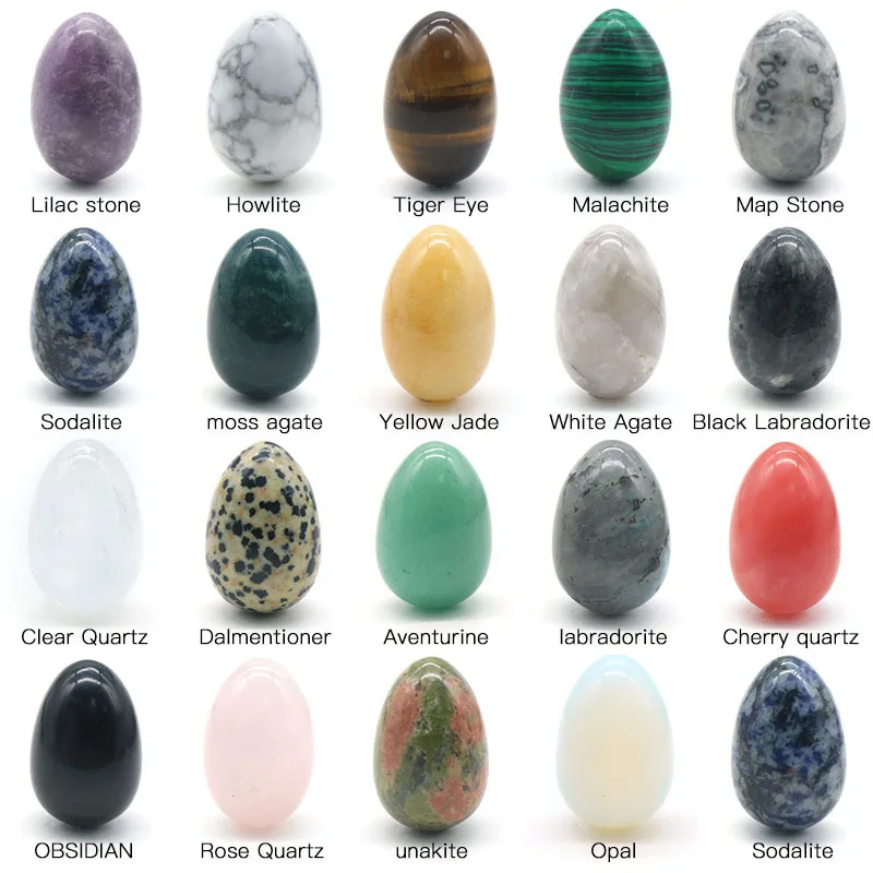 1pcs Egg Shaped 30mm Crystal Jade Small Egg Mining Bird Egg Stone Easter Colored Egg Natural Crystal Stone Gypsum Dropshipping