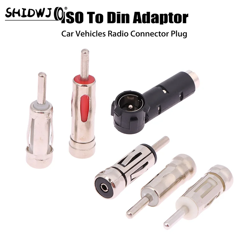 Car Vehicles Radio GPS Antenna Plug ISO To Din Aerial Antenna Mast Adaptor Connector Plug Car Radios Antennas Repair Parts