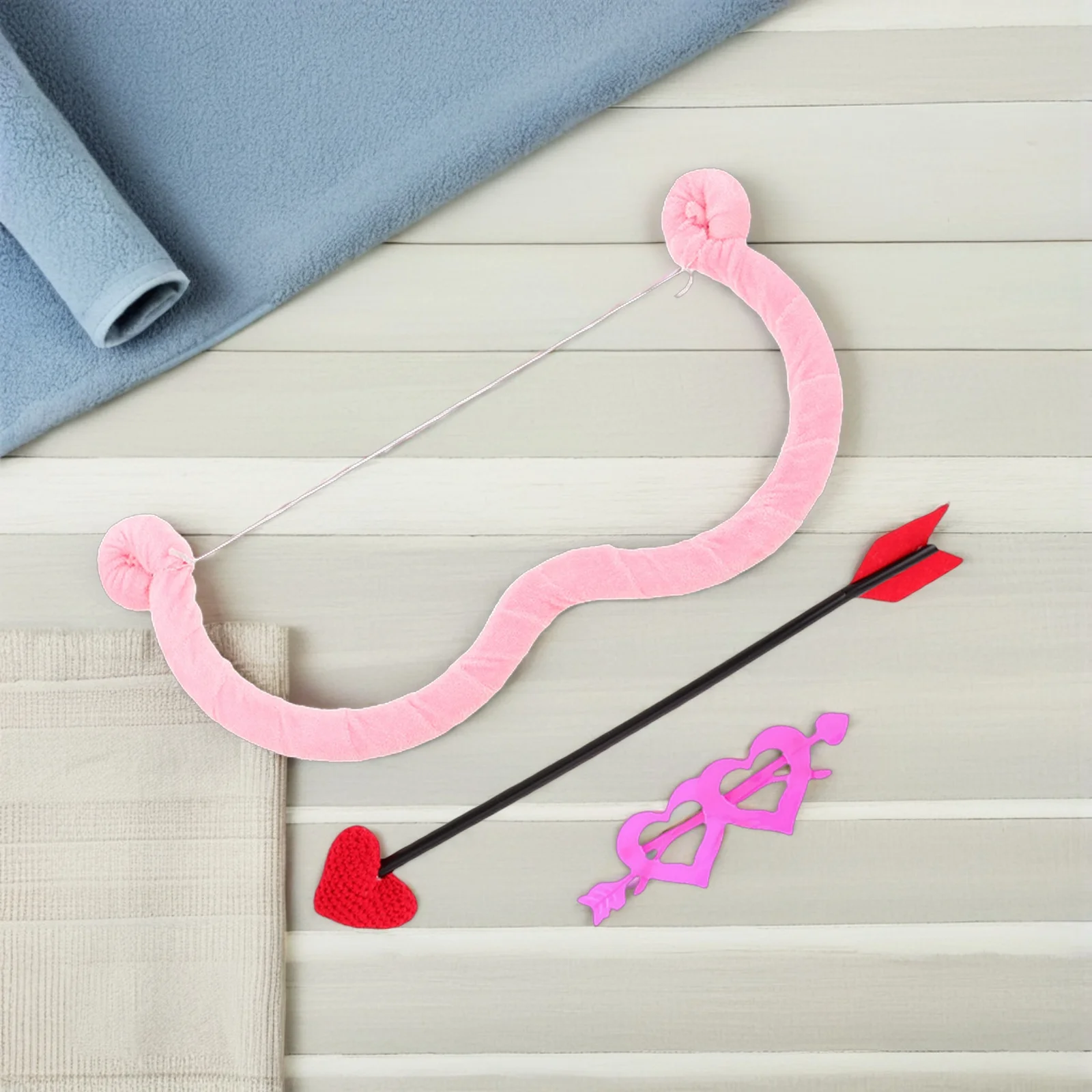 1 Set Valentine'S Day Party Decorations Cupid Costume Props Romantic Photo Booth Accessories For Adults Lightweight Role Play